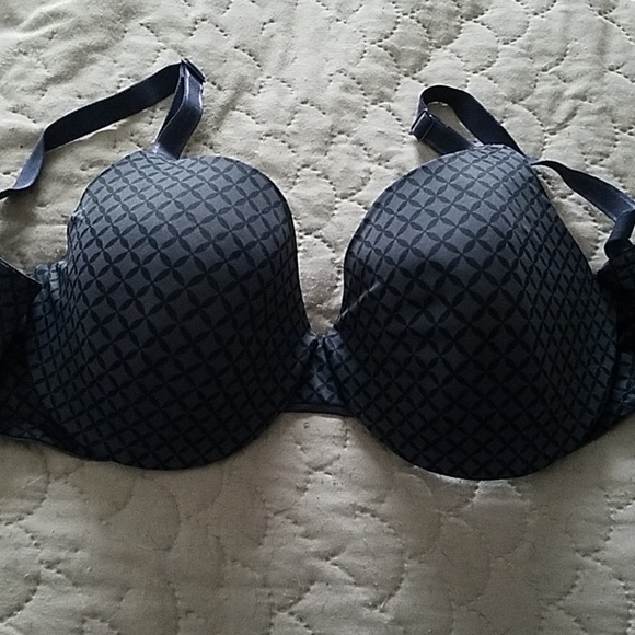 Pushup total coverage gray check bra - Picture 1 of 3